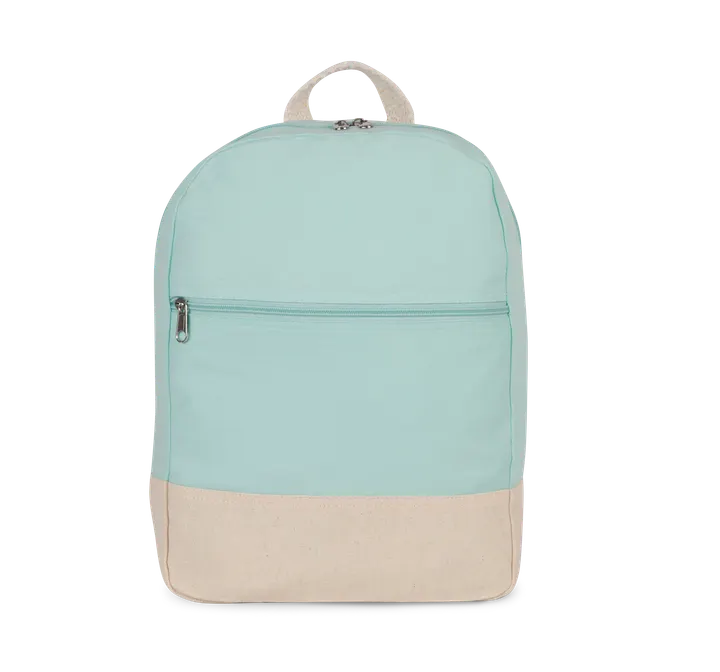 Sac à dos essentiel en coton Ice Mint / Natural