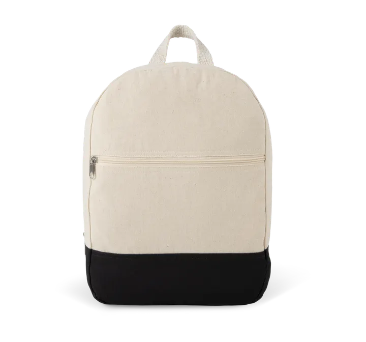 Sac à dos essentiel en coton Natural / Black