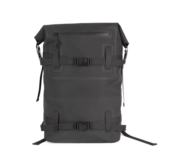 Wasserdichter Rucksack mit Kompressionsriemen Black