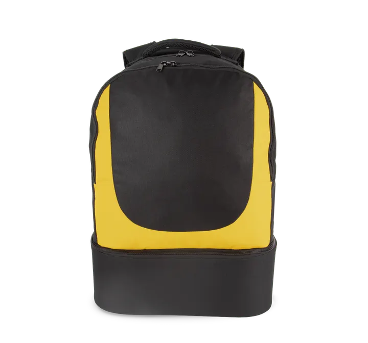 Sac à dos sports d'équipe à fond rigide Black / Yellow