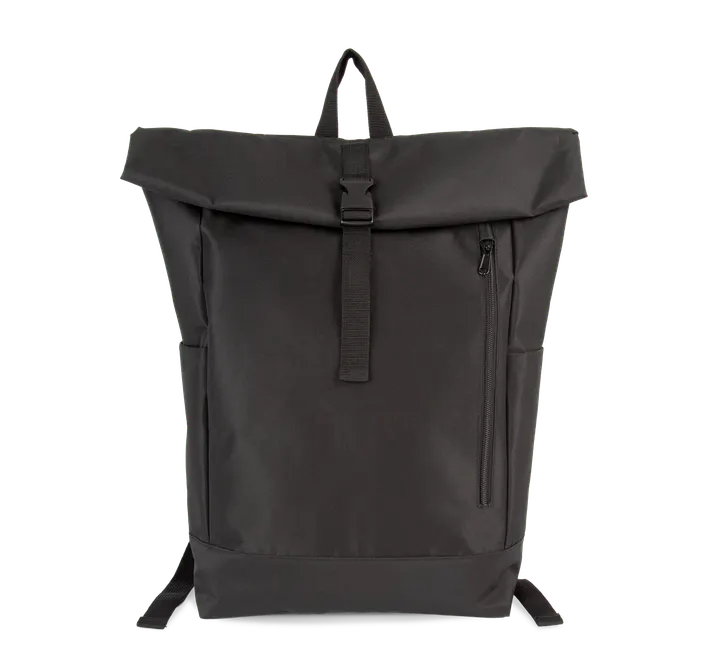 Lässiger Rucksack mit Roll-Top Black