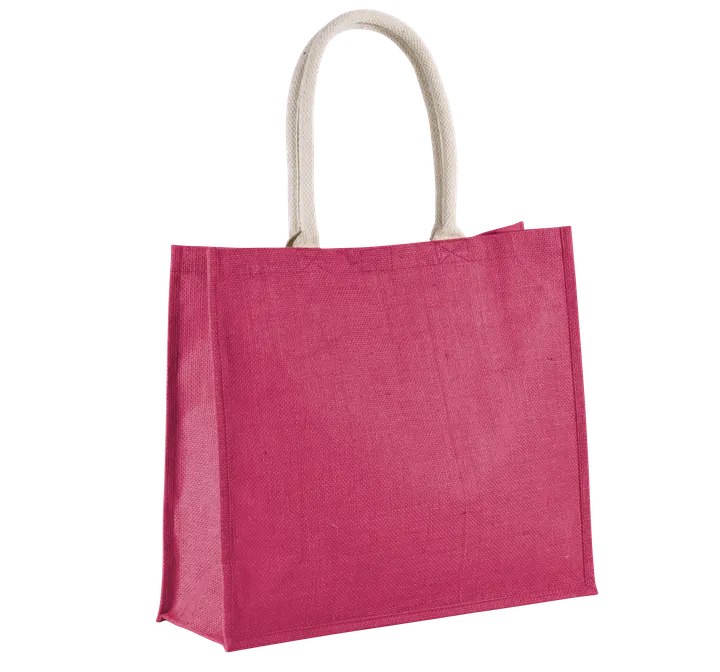 Sac de plage en jute Fuchsia