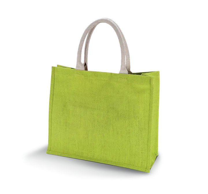 Sac de plage en jute Lime
