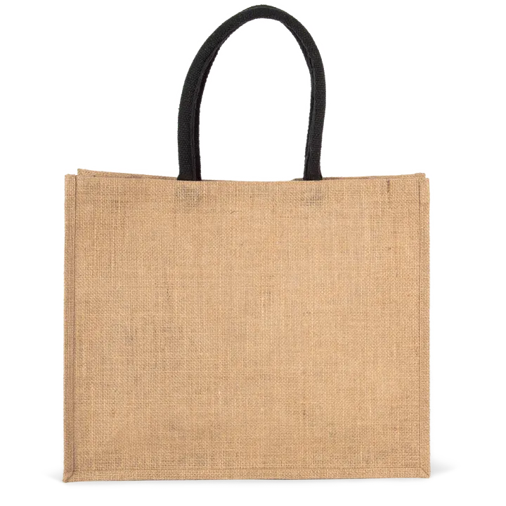 Sac de plage en jute Natural / Black