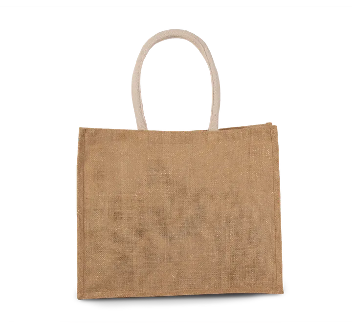 Sac de plage en jute Natural / Gold
