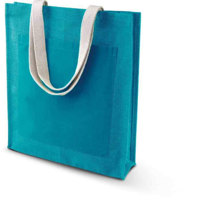 Jute Shopper Turquoise