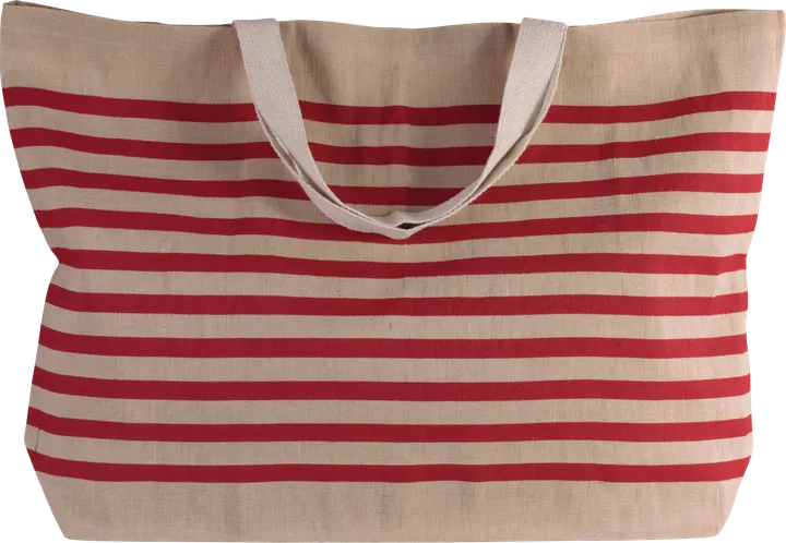 Grand sac fourre-tout en juco Natural / Red