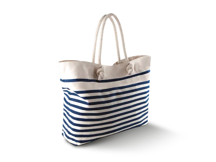 Strandtasche Natural / Navy