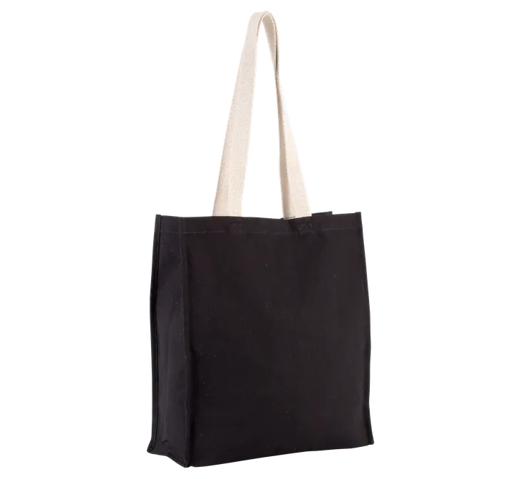 Shoppingtasche mit Seitenfalte Black