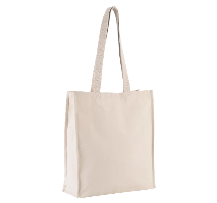 Shoppingtasche mit Seitenfalte Natural