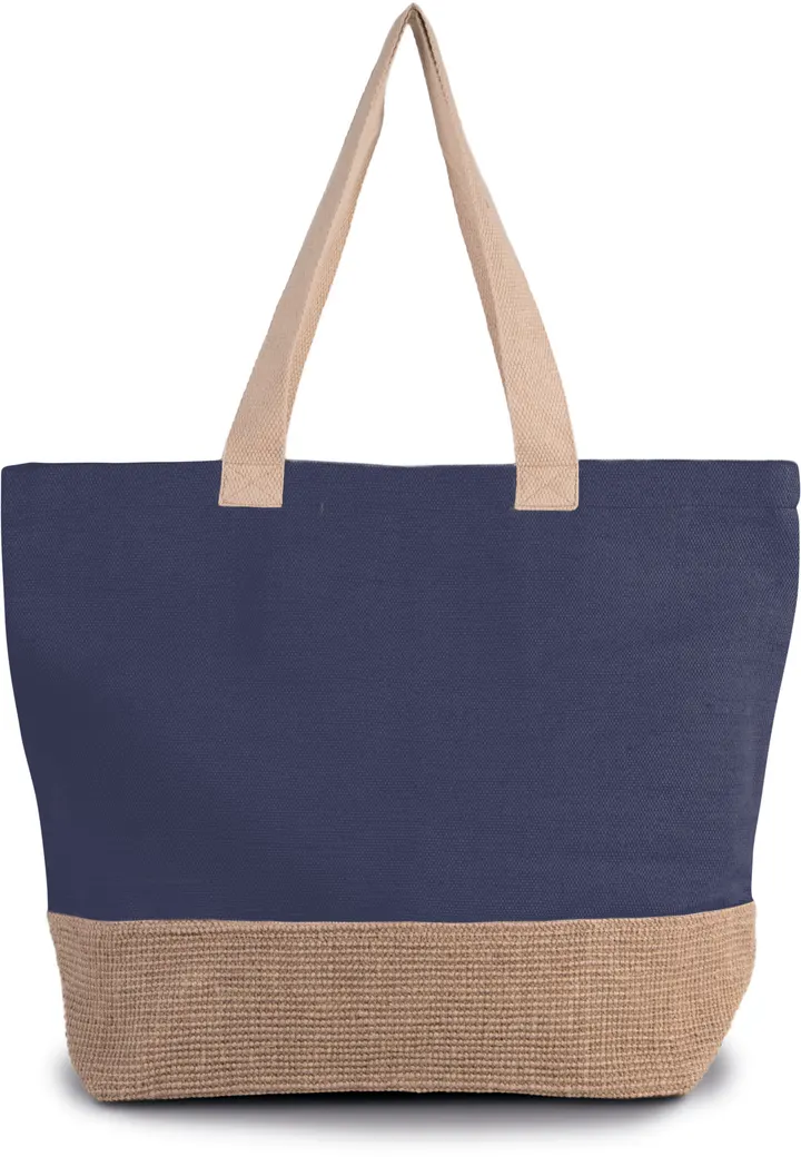 Sac de shopping fourre-tout esprit rustique Patriot Blue / Natural