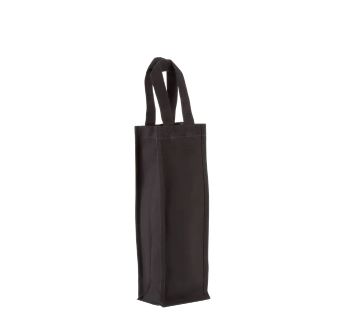 Flaschenbeutel. Baumwollcanvas Black