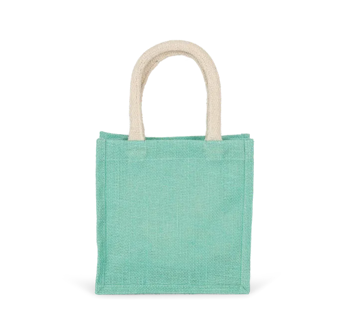 Jutetasche im Cabas-Stil Klein Ice Mint