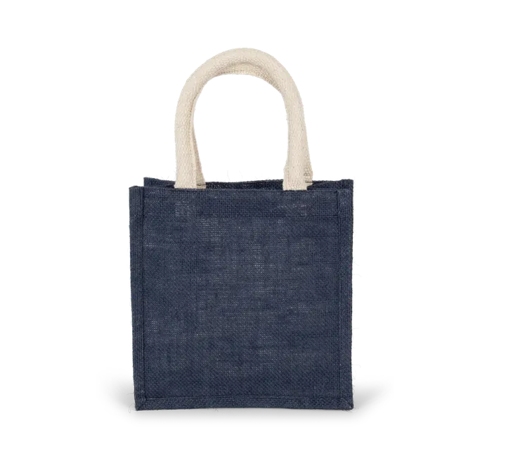 Jutetasche im Cabas-Stil Klein Midnight Blue