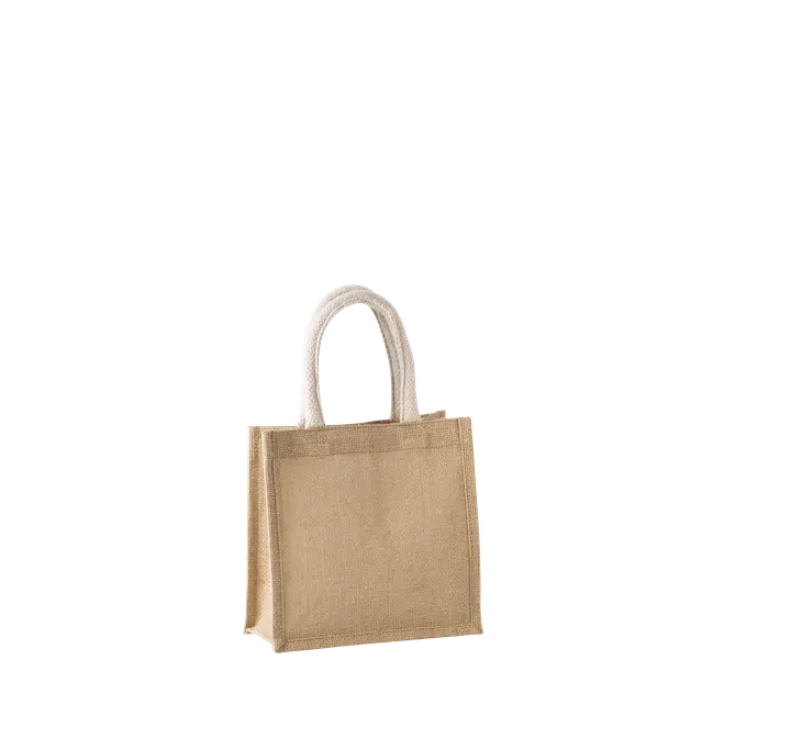 Jutetasche im Cabas-Stil Klein Natural