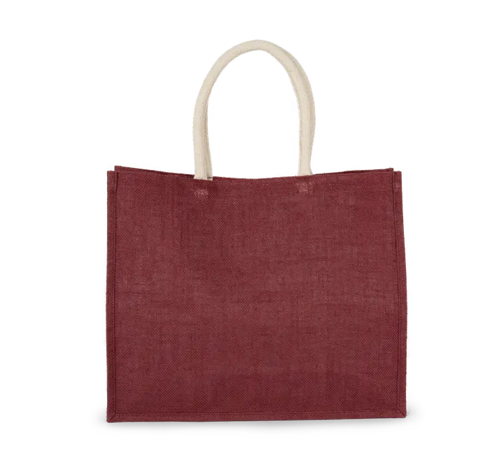 Jutetasche im Cabas-Stil Mittel Light Rosewood