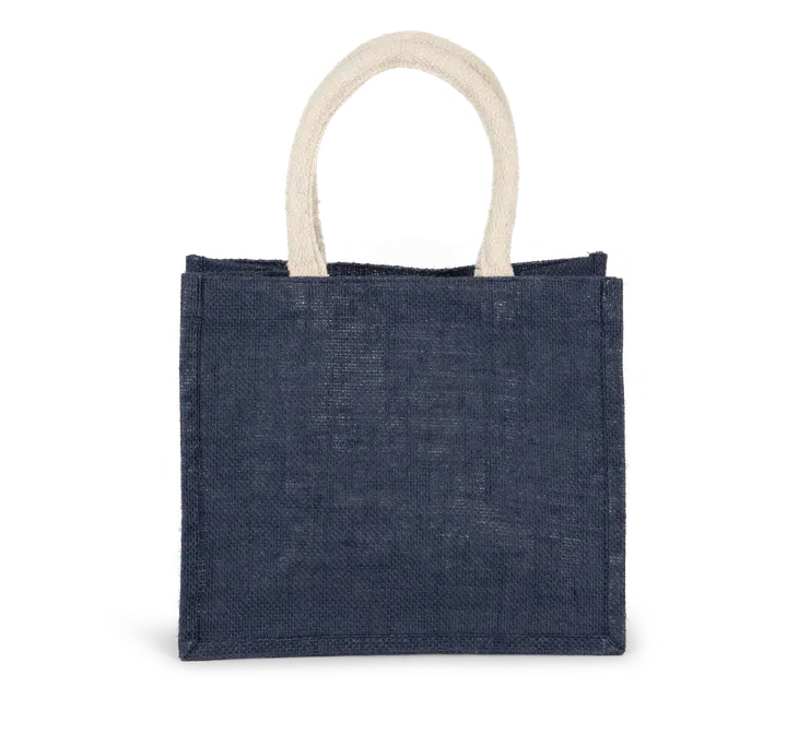 Jutetasche im Cabas-Stil Mittel Midnight Blue