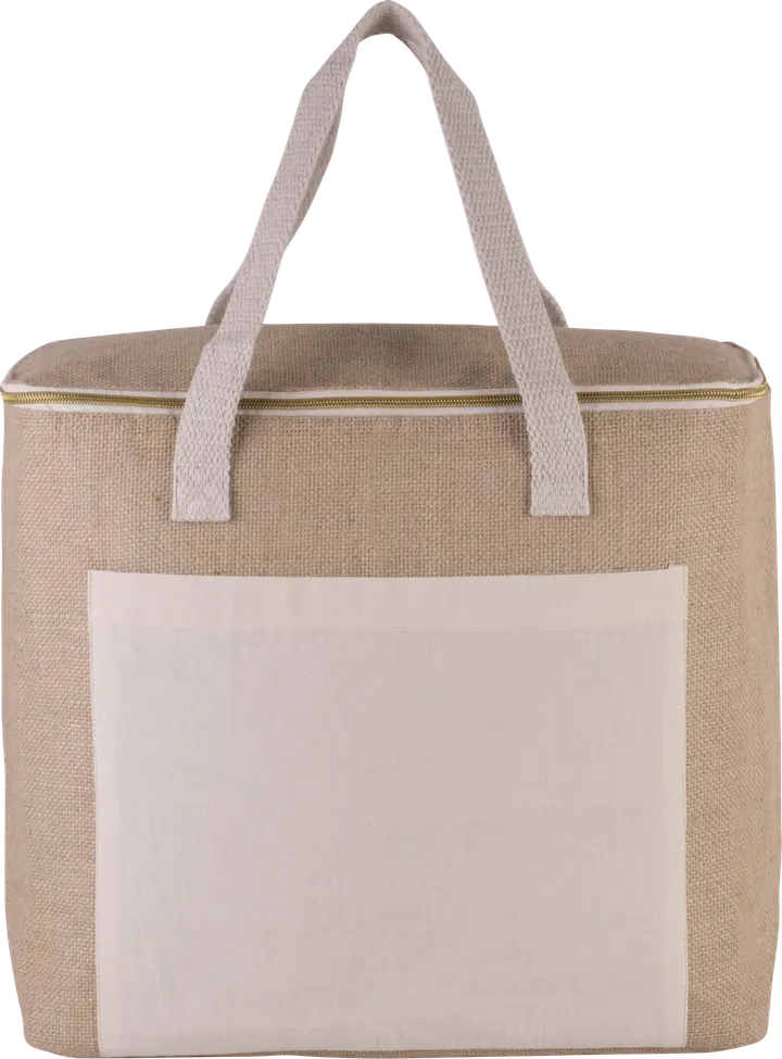 Sac isotherme en jute - grand modèle Natural