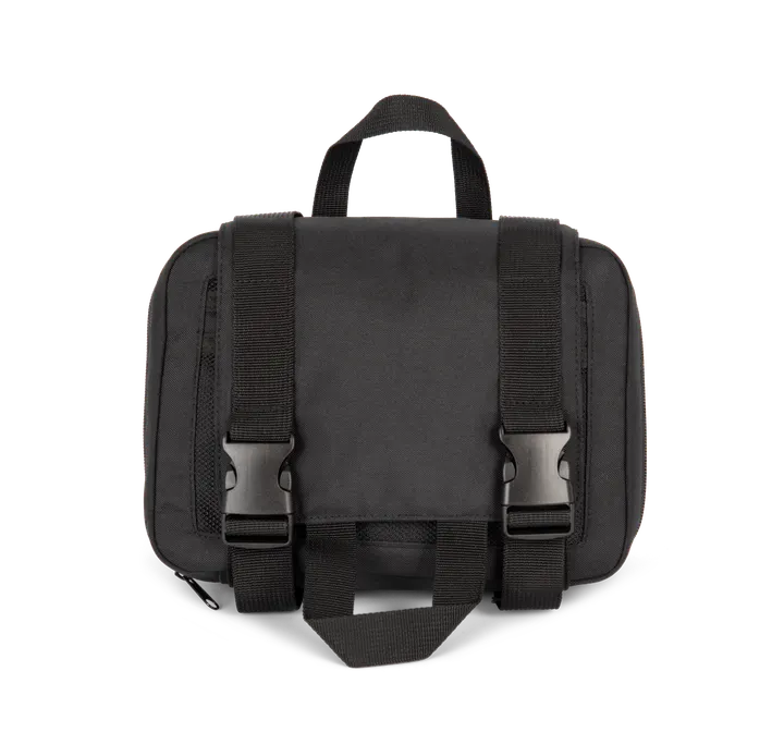 Recycelter Toilettenbeutel mit doppeltem Fach Black