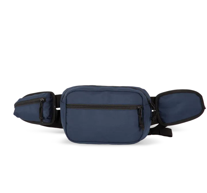 Recycelte große Gürteltasche mit Seitenfach Navy