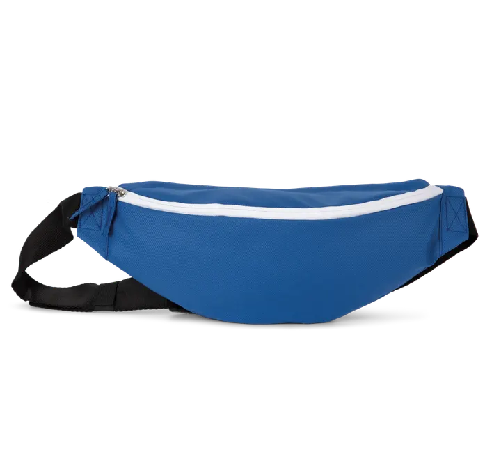 Recycelte klassische Gürteltasche Dazzling Blue / White