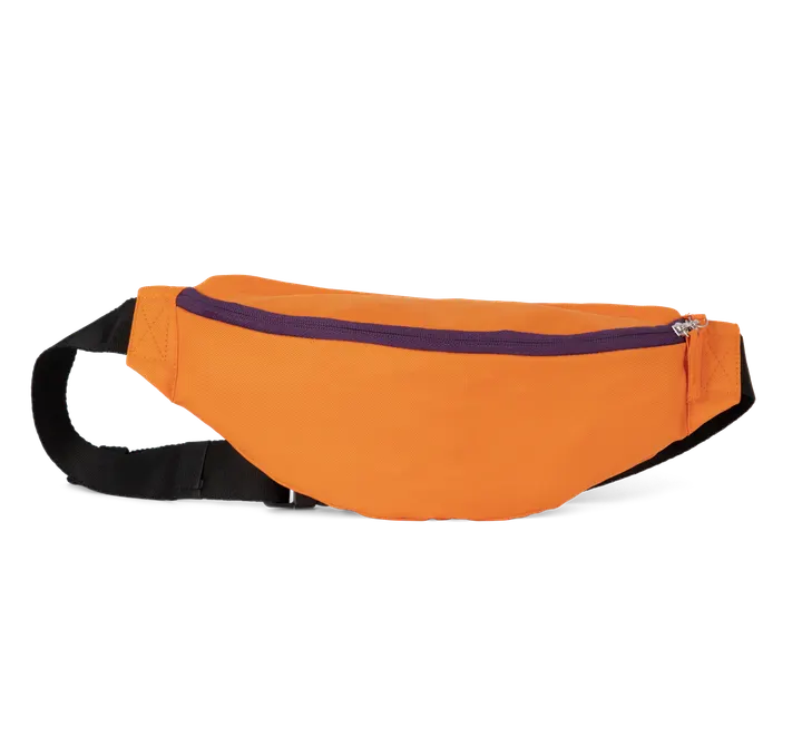 Recycelte klassische Gürteltasche Orange Zest / Plum Purple