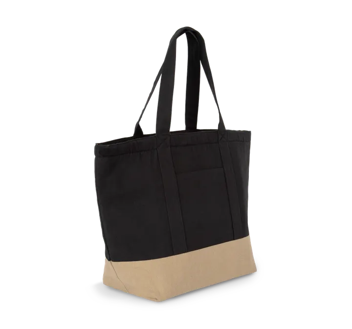 Sac shopping isotherme recyclé Black Night / Hemp