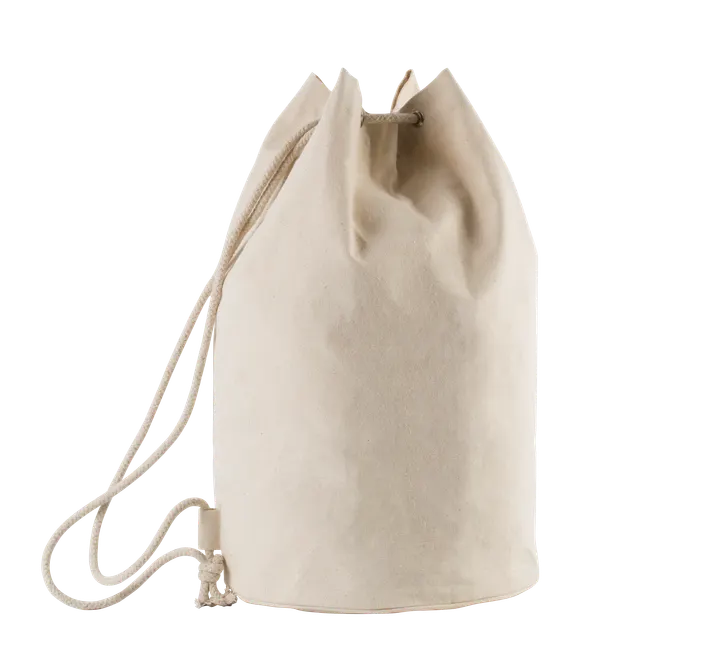 Seesack aus Baumwolle. Mit Kordelzug Natural