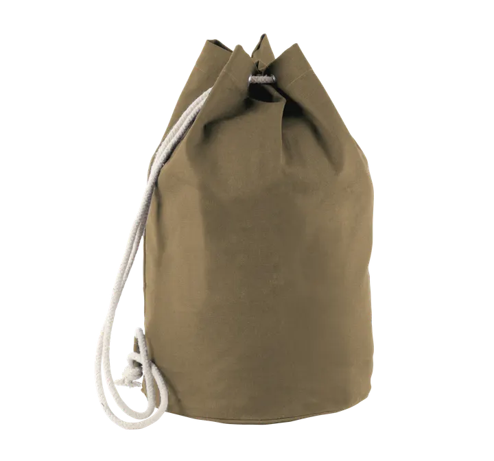 Seesack aus Baumwolle. Mit Kordelzug Vintage Khaki