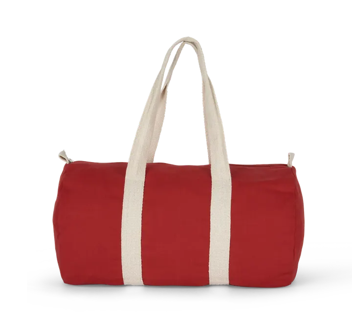 Sac fourre-tout en toile de coton Arandano Red / Natural