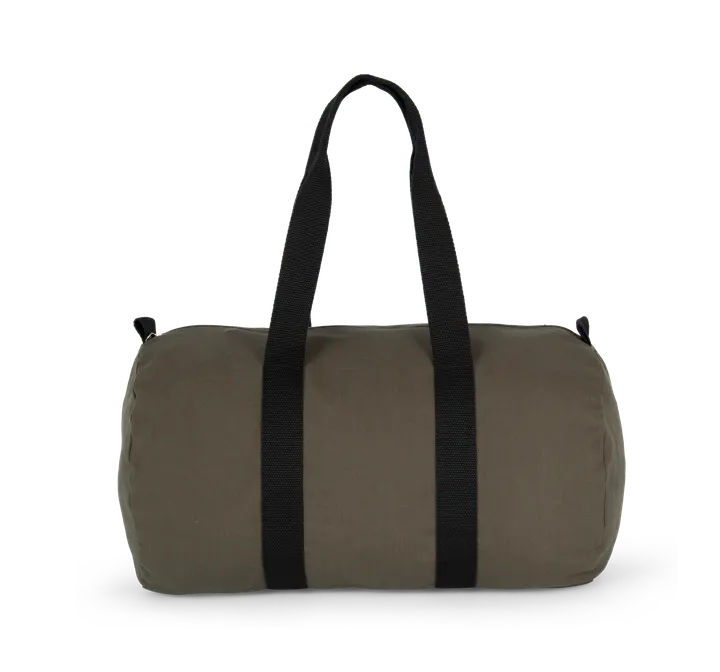 Sac fourre-tout en toile de coton Dark Khaki / Black