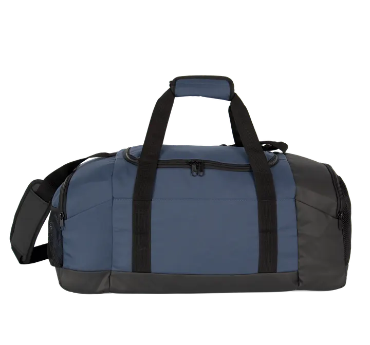 Sac de sport recyclé avec double compartiment latéral Deep Blue / Black
