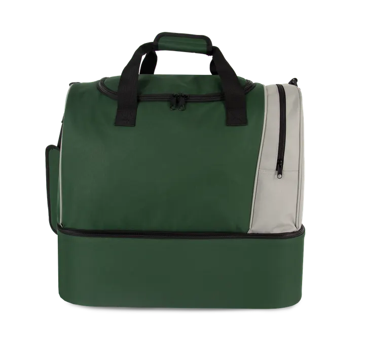 Sac de sport avec fond rigide Forest Green / Light Grey