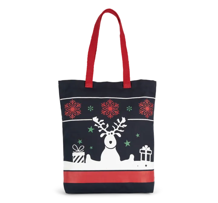 Einkaufstasche mit Weihnachtsmotiven Night Navy