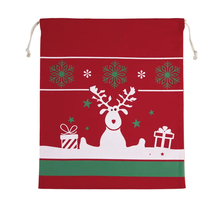 Tasche mit Kordel und Weihnachtsmotiven Cherry Red