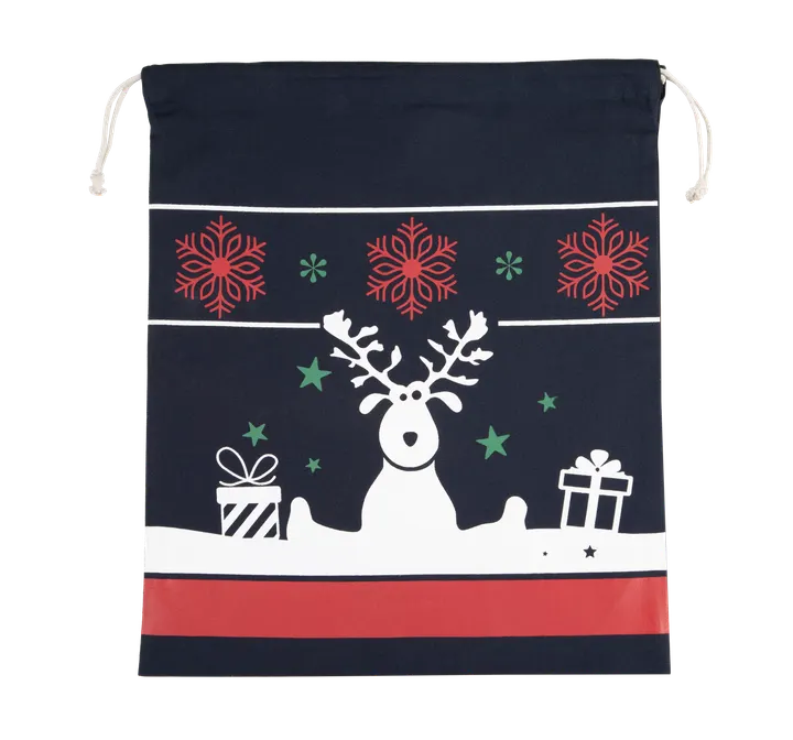 Tasche mit Kordel und Weihnachtsmotiven Night Navy