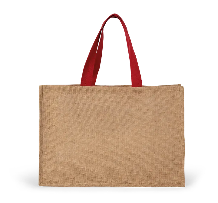 XL-Shoppingtasche Natural / Cherry Red