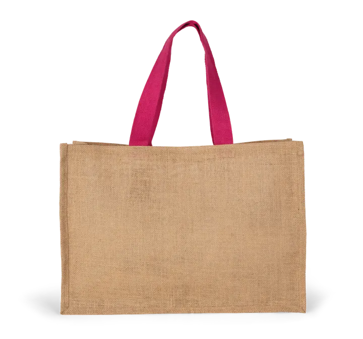 XL-Shoppingtasche Natural / Fuchsia