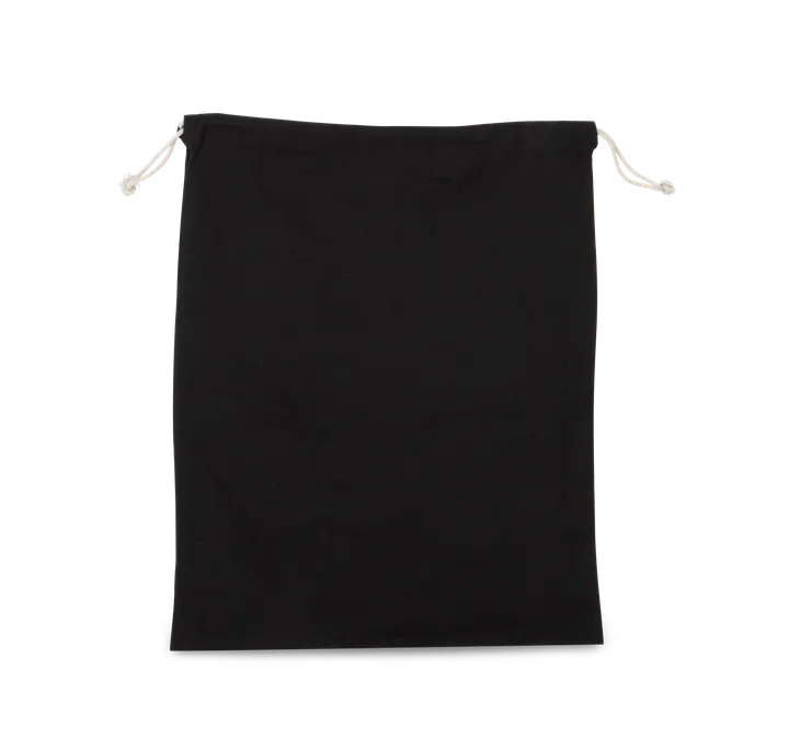 Baumwolltasche mit Kordelzug Black