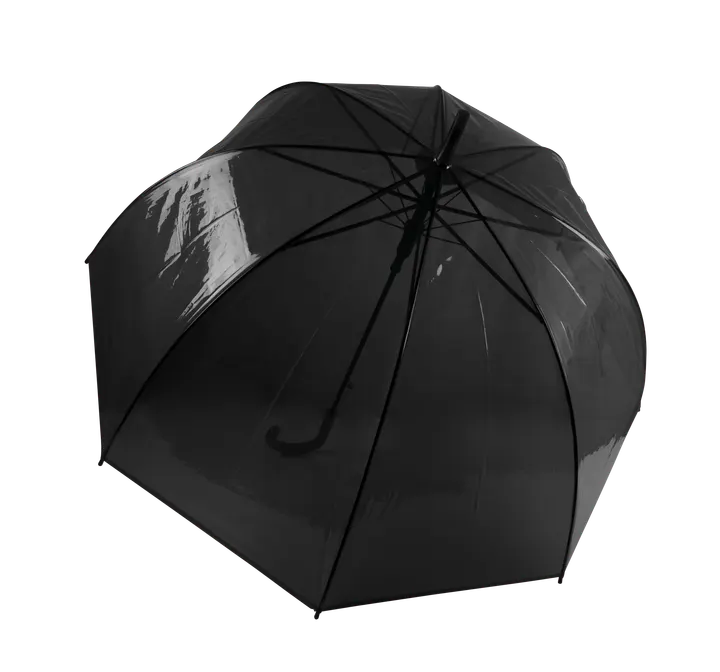 Transparenter Regenschirm Black