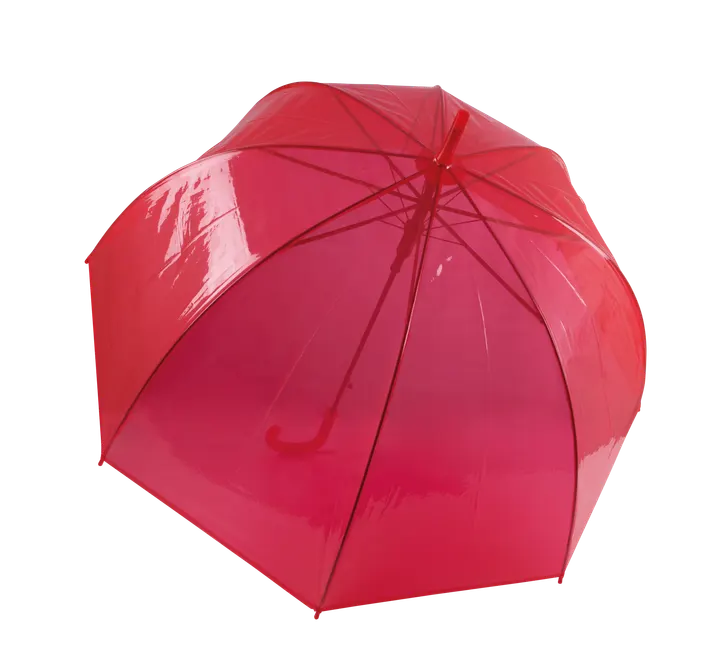 Transparenter Regenschirm Red