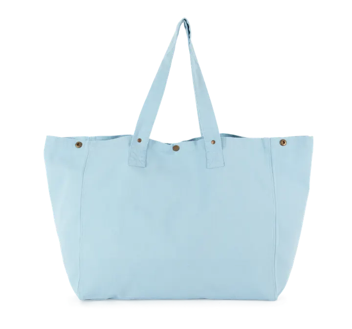 Shoppingtasche aus ausgewaschener Baumwolle Washed Dream Blue