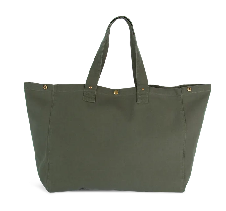 Shoppingtasche aus ausgewaschener Baumwolle Washed Kombu Green
