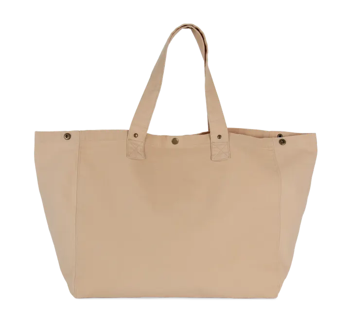Shoppingtasche aus ausgewaschener Baumwolle Washed Nude Peach