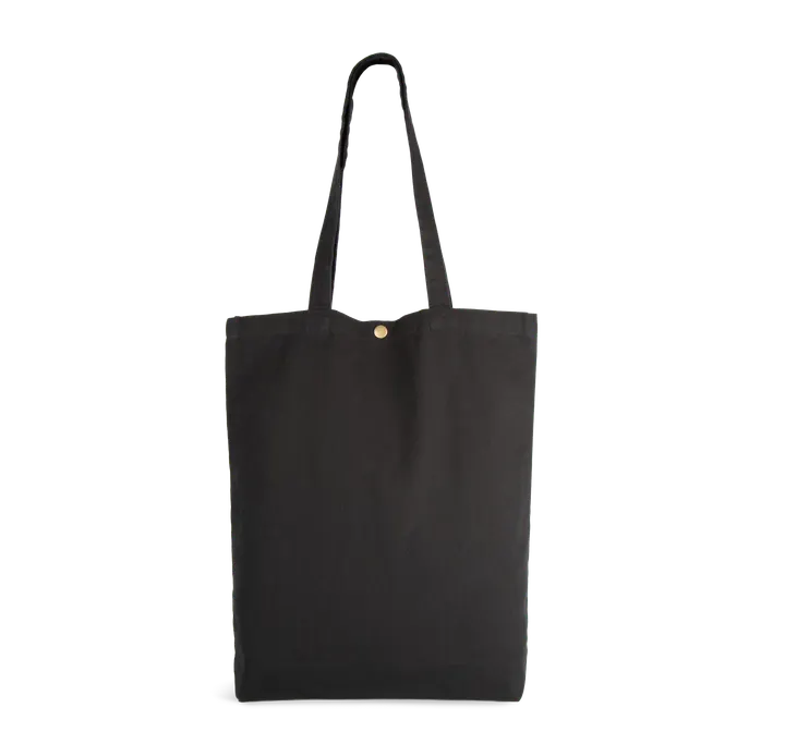 Verwaschene Shopping-Tasche aus Baumwolle Washed Black