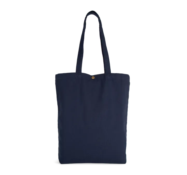 Verwaschene Shopping-Tasche aus Baumwolle Washed Navy