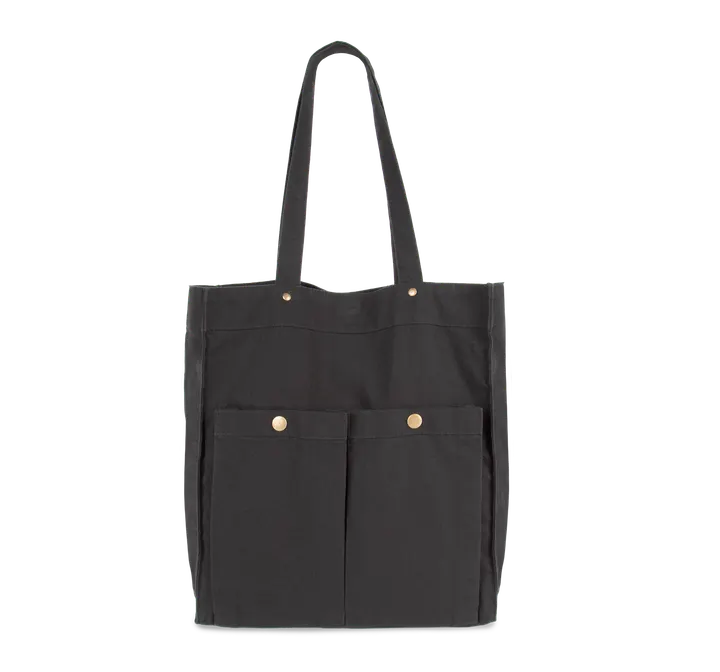Sac à main à double poche frontale Washed Black
