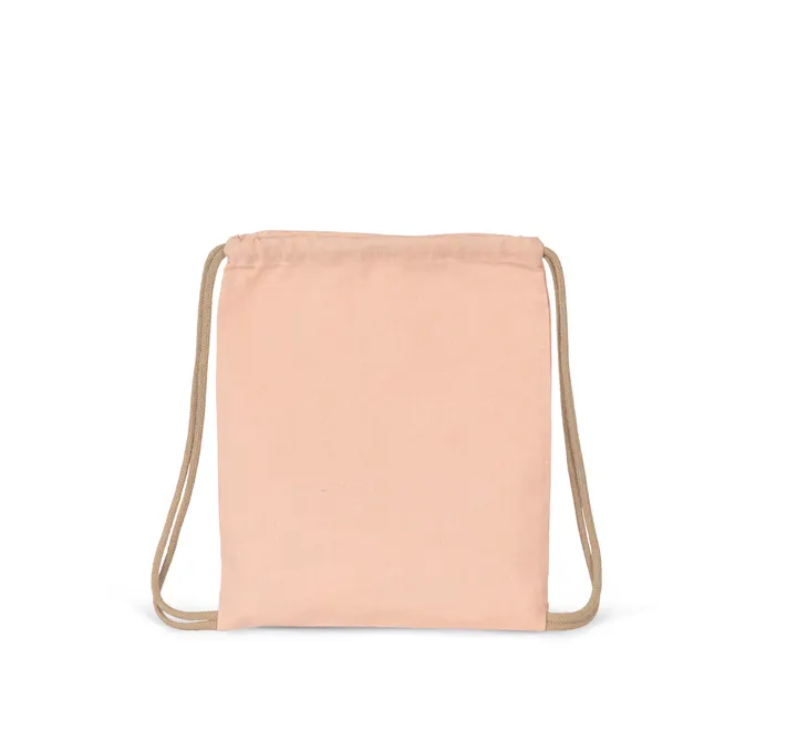 Kleiner recycelter Rucksack mit Kordelzugverschluss – Kindermodell Salmon