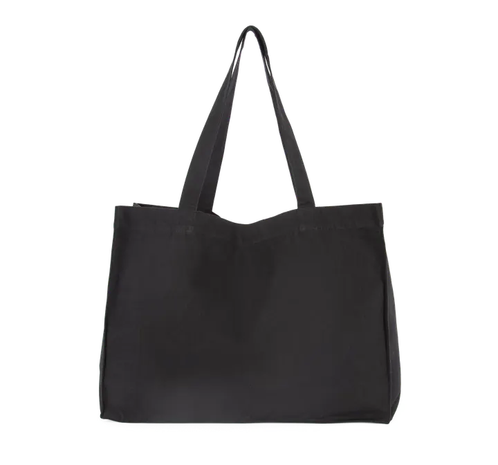 Große Shopping-Tasche aus Baumwoll-Canvas Black Night