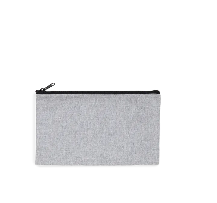 Pochette zippée recyclée Pebble Grey / Black Night